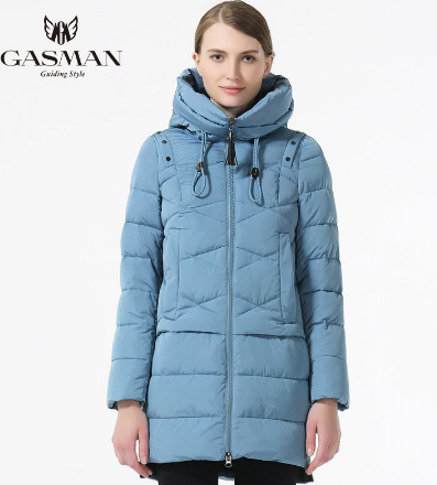 GASMAN 2019 Women Winter Hooded Thickening Coat Fashion Slim Down Jacket Female Windproof Overcoat Casual Hooded Bio Down Parka